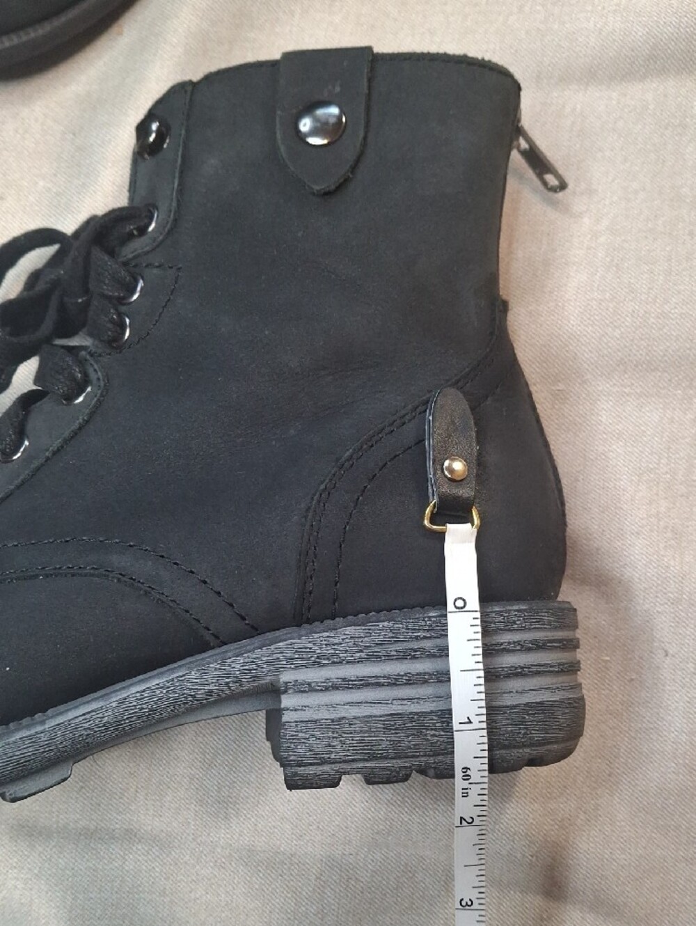 Rockport Cobb Hill Black Suede Leather Back Zip Boots US 6 - Picture 7 of 8